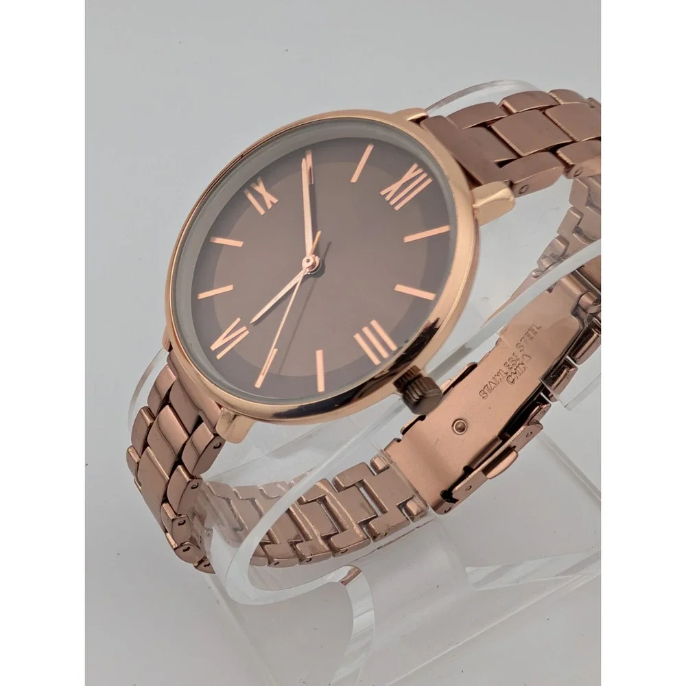 Accutime Watch Women 35mm‎ Case Rose Gold 7.5